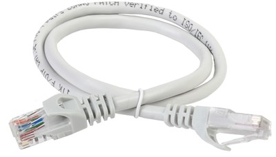 ITK Коммутационный шнур (патч-корд), кат.5Е UTP, LSZH, 15м, серый PC01-C5EUL-15M - фото 243451