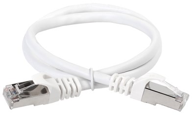 ITK Коммутационный шнур (патч-корд), кат.5Е FTP, 3м, белый PC08-C5EF-3M - фото 243465