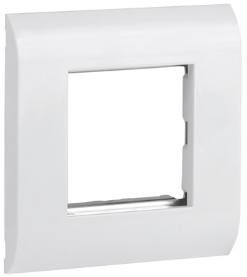 ITK Лицевая рамка для мод. Mosaic 80х80мм мет. суппорт бел. CS5-12M-M - фото 243497