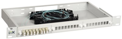 ITK 1U кросс укомплектованный: LC (duplex) 4шт; (OM3) FOBX24-1U-4LCUD03 - фото 243510