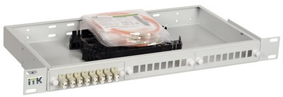 ITK 1U кросс укомплектованный: LC (duplex) 4шт; (OM2) FOBX24-1U-4LCUD50 - фото 243512