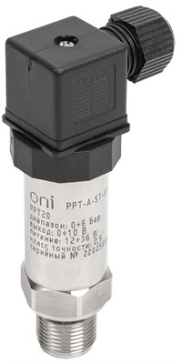 Преобр. давл. PPT20 0,5% 0-6Бар 0-10В M20 DIN43650 ONI PPT-A-ST-006-0-10-3-2 - фото 243629
