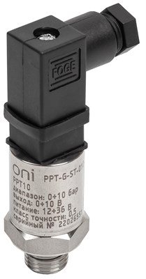 Преобр. давл. PPT10 0,5% 0-10Бар 0-10В G1/4 Mini 4-pin ONI PPT-G-ST-010-0-10-1-1 - фото 243640