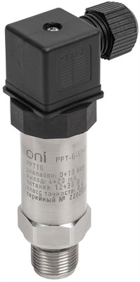 Преобр. давл. PPT10 0,5% 0-10Бар 4-20мА G1/2 DIN43650 ONI PPT-G-ST-010-4-20-2-2 - фото 243642