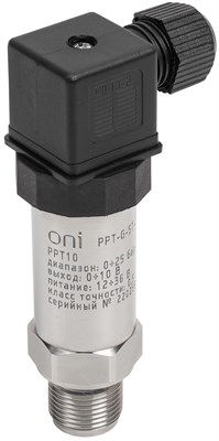 Преобр. давл. PPT10 0,5% 0-25Бар 0-10В M20 DIN43650 ONI PPT-G-ST-025-0-10-3-2 - фото 243649