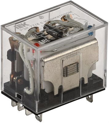 Реле РЭК77/4(LY4) с индикацией 10А 12В AC IEK RRP10-4-10-012A-LED - фото 243681