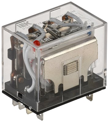 Реле РЭК77/4(LY4) с индикацией 10А 12В DC IEK RRP10-4-10-012D-LED - фото 243683