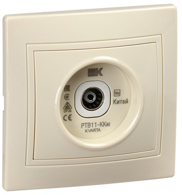 KVARTA Роз. TV проход. РТВ11-ККм крем. IEK KV-A10-P-K33 - фото 243890