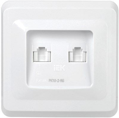 VEGA Роз. 2-мест. комп. RJ45 кат.5е РК10-2-ВБ бел. IEK EKV25-K01-DM - фото 243903