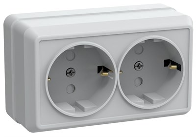 OKTAVA Роз. 2-мест. с з/к/ш о/у 16А РСш22-3-ОБ бел. IEK ERO24-K01-16-DC - фото 243921