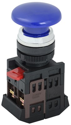 Кнопка AEА-22 "Грибок" синий d22мм 1з+1р IEK BBG30-AEA-K07 - фото 244001