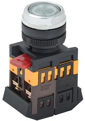 Кнопка ABLFS-22 прозрачный d22мм неон/240В 1з+1р IEK BBT30-ABLFS-K08 - фото 244019