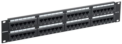 Патч-панель 2U кат. 5Е UTP 48 портов (Krone) GENERICA PP48-2UC5EU-K05-G - фото 244075