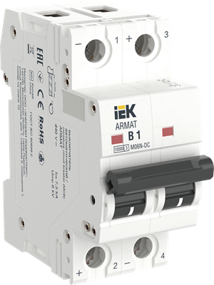 ARMAT Авт. выкл. M06N-DC 2P B 1А IEK AR-M06N-2-B001DC - фото 244625