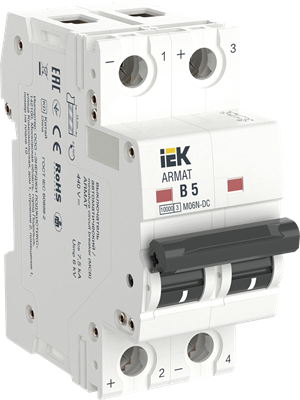 ARMAT Авт. выкл. M06N-DC 2P B 5А IEK AR-M06N-2-B005DC - фото 244629