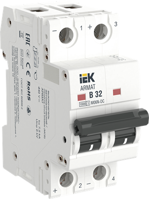 ARMAT Авт. выкл. M06N-DC 2P B 32А IEK AR-M06N-2-B032DC - фото 244636