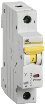 KARAT Авт. выкл. ВА47-60M 1P D 3А 6кА IEK MVA31-1-003-D - фото 244930