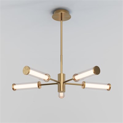 Потолочный светодиодный светильник 50386/5 LED латунь a067956 - фото 248093