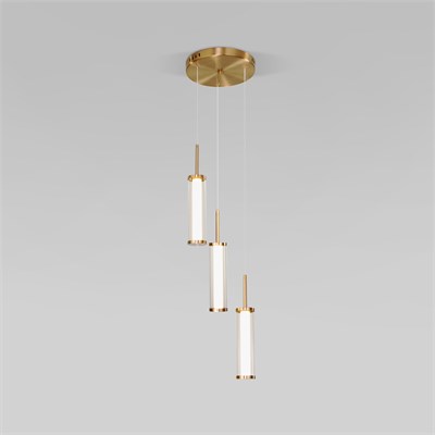Подвесной светодиодный светильник 50386/3 LED латунь a067954 - фото 248101