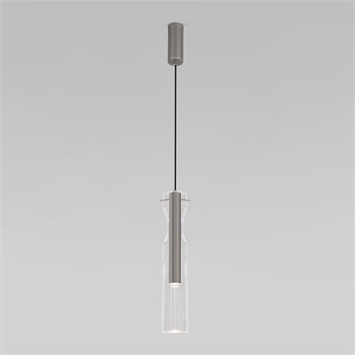 Подвесной светильник LED со стеклянным плафоном 50253/1 LED графит a063276 - фото 249341