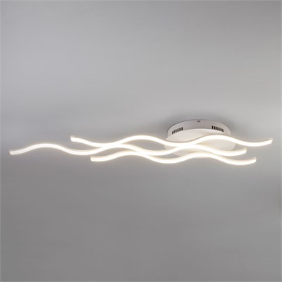 Потолочный волнообразный LED светильник 90090/3 белый 00000084014 - фото 253240