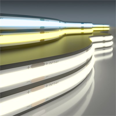 Лента светодиодная 576Led 13W IP20 MIX 3300/6500 теплый белый/холодный белый, 5м COB 24V 576Led 13W IP20 a065579 - фото 256086