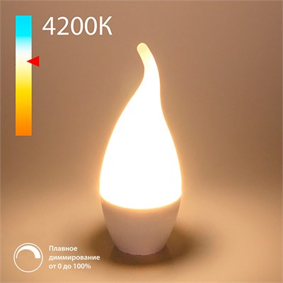 Светодиодная лампа &quot;Свеча на ветру&quot; Dimmable CW35 7W 4200K E14 BLE1450 a063764 - фото 257215