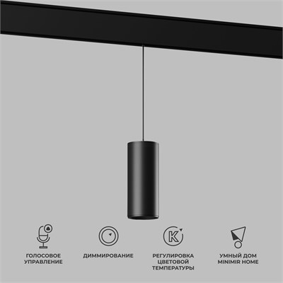 Умный трековый светильник 15W 2700-6500K Dim Amend чёрный Slim Magnetic 85073/01 a063534 - фото 257525