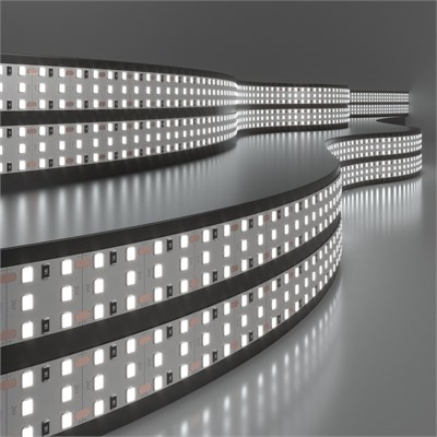 Светодиодная лента 360 LED 26 Вт IP20 трехрядная 6500К холодный белый 2835 24V 360Led 26W IP20 a062580 - фото 258030