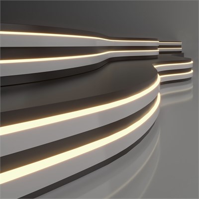 Светодиодный гибкий неон 24 В 10 Вт/м 120 Led/м 2835 IP65, теплый белый 3300K, 5м 24V 10W 120Led 2835 IP65 a056258 - фото 259706