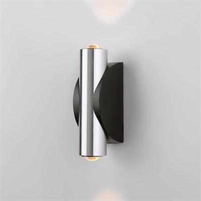Настенный светодиодный светильник Steel LED черный/сталь 40109/LED чёрный/сталь a055629 - фото 260002