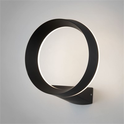 Уличный настенный светодиодный светильник Ring IP54 1710 TECHNO LED черный a054933 - фото 260111