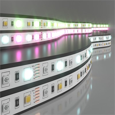 Светодиодная лента 24 В 14,4 Вт/м 60 Led/м 5050+5050 IP20, MIX RGB/холодный белый, 5 м Лента светодиодная 24V 14,4W 60Led 5050+5050 IP20 MIX RGB/холодный белый, 5м a053731 - фото 260220