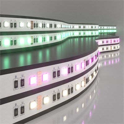 Светодиодная лента 24 В 24 Вт/м 60 Led/м 5050 IP20, MIX RGB/дневной белый 4200K, 5 м Лента светодиодная 24V 24W 60Led 5050 IP20 MIX RGB/дневной белый, 5м a053702 - фото 260239