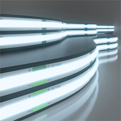 Светодиодная лента 24 В 11 Вт/м 352 Led/м COB IP20, холодный белый 6500K, 5 м Лента светодиодная 24V 11W 352Led COB IP20 холодный белый, 5м a053668 - фото 260258