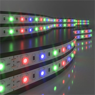 Светодиодная лента 24 В 14,4 Вт/м 60 Led/м 5050 IP20, RGB, 5 м Лента светодиодная 24V 14,4W 60Led 5050 IP20 RGB, 5м a052977 - фото 260638
