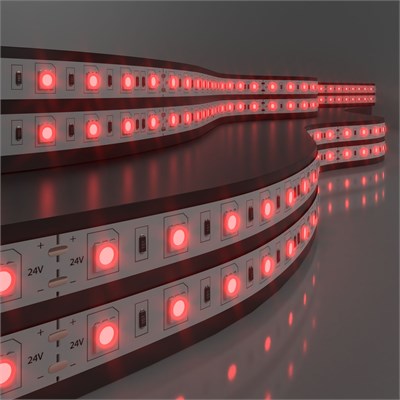 Светодиодная лента 24 В 14,4 Вт/м 60 Led/м 5050 IP20, красный, 5 м Лента светодиодная 24V 14,4W 60Led 5050 IP20 красный, 5м a052973 - фото 260646