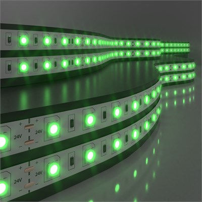 Светодиодная лента 24 В 14,4 Вт/м 60 Led/м 5050 IP20, зеленый, 5 м Лента светодиодная 24V 14,4W 60Led 5050 IP20 зелёный, 5м a052971 - фото 260650
