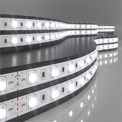 Светодиодная лента 24 В 14,4 Вт/м 60 Led/м 5050 IP20, дневной белый 4200K, 5 м Лента светодиодная 24V 14,4W 60Led 5050 IP20 дневной белый, 5м a052966 - фото 260660