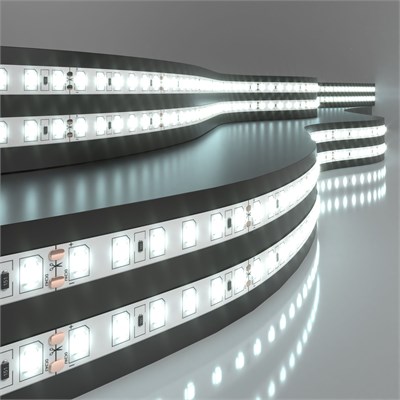 Светодиодная лента 24 В 9,6 Вт/м 120 Led/м 2835 IP20, холодный белый 6500K, 5 м Лента светодиодная 24V 9,6W 120Led 2835 IP20 холодный белый, 5м a052961 - фото 260670