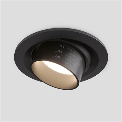Встраиваемый светодиодный светильник с регулировкой угла освещения 9920 LED 15W 4200K черный a052478 - фото 260798