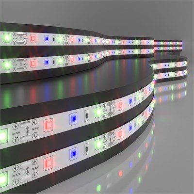 Светодиодная лента 12 В 4,8 Вт/м 60 Led/м 2835 IP20, RGB, 5 м Лента светодиодная 12V 4,8W 60Led 2835 IP20 RGB, 5м a050578 - фото 260971