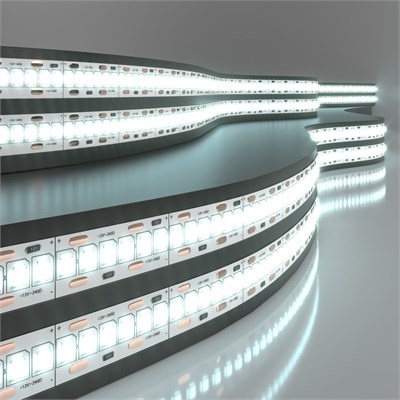Светодиодная лента 12 В 24 Вт/м 240 Led/м 2835 IP20, холодный белый 6500 K, 5 м Лента светодиодная 12V 16W 240Led 2835 IP20 холодный белый, 5м a050176 - фото 261018