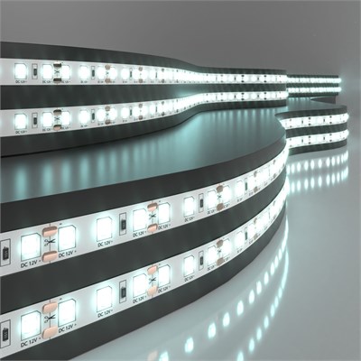 Светодиодная лента 12 В 9.6 Вт/м 120 Led/м 2835 IP20, холодный белый 6500К, 5 м Лента светодиодная 12V 9,6W 120Led 2835 IP20 холодный белый, 5м a043964 - фото 261835