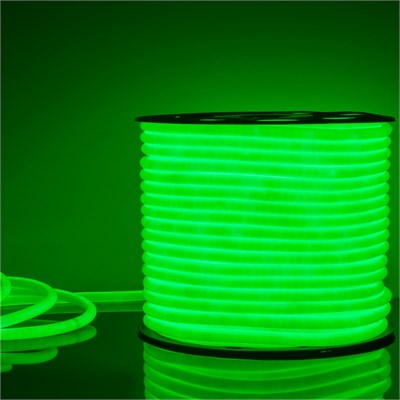 Светодиодный гибкий неон 220 В 9.6 Вт/м 144 Led/м 2835 IP67, круглый зеленый, 50 м Гибкий неон 220V 9,6W 144Led 2835 IP67 круглый зеленый, 50 м a043548 - фото 261901