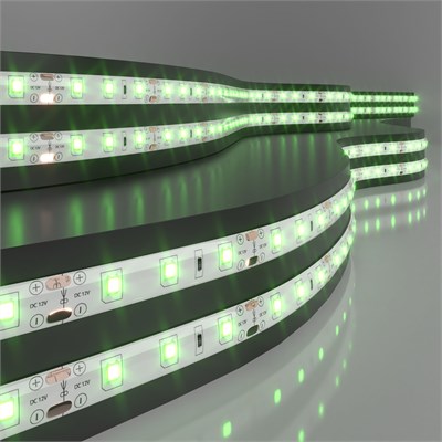 Светодиодная лента 12 В 4,8 Вт/м 60 Led/м 2835 IP65, зеленый, 5 м Лента светодиодная 12V 4,8W 60Led 2835 IP65 зеленый, 5м a040997 - фото 262362
