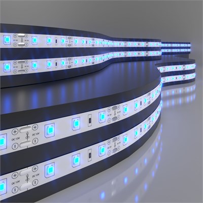 Светодиодная лента 12 В 4,8 Вт/м 60 Led/м 2835 IP20, синий, 5 м Лента светодиодная 12V 4,8W 60Led 2835 IP20 синий, 5м a040994 - фото 262368