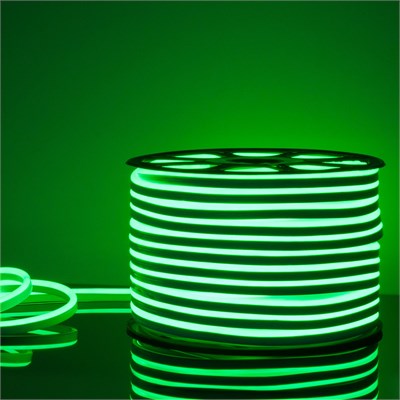 Светодиодный гибкий неон 220 В 9.6 Вт/м 120 Led/м 2835 IP67, односторонний зеленый, 50 м Гибкий неон220V 9,6W 120Led 2835 IP67 односторонний красный, 50м a040596 - фото 262416