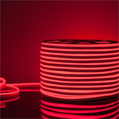 Светодиодный гибкий неон 220 В 9.6 Вт/м 120 Led/м 2835 IP67, односторонний красный, 50 м Гибкий неон 220V 9,6W 120Led 2835 IP67 односторонний красный, 50м a040595 - фото 262423