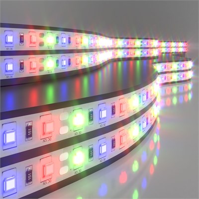Светодиодная лента 12 В 14,4 Вт/м 60 Led/м 5050 IP20, RGB, 5 м Лента светодиодная 12V 14,4W 60Led 5050 IP20 RGB, 5м a034874 - фото 262874